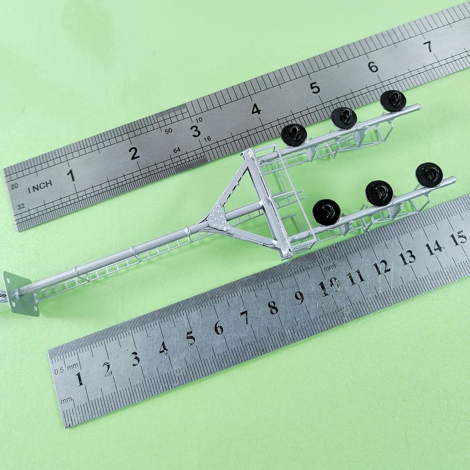 1 x HO scale model tower searchlight signal goalpost bracket 6 faceplate #G6