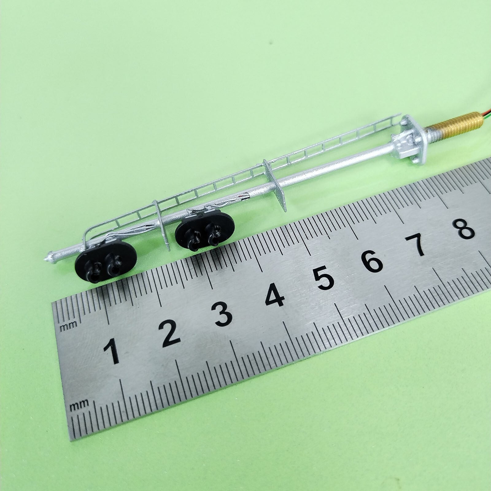 1 x HO scale model railroad 2 heads 2 aspects block signal LED made #K22Sg