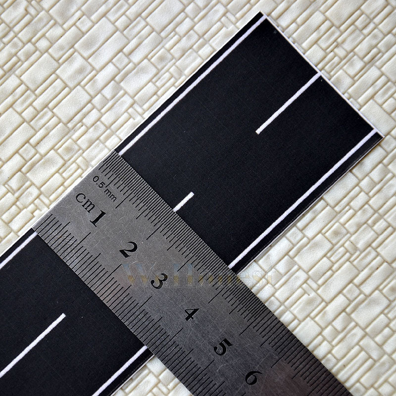 6 pcs N scale 1:160 BLACK TAR MACK ROAD STRIPs 40mm x 500mm Self Stick