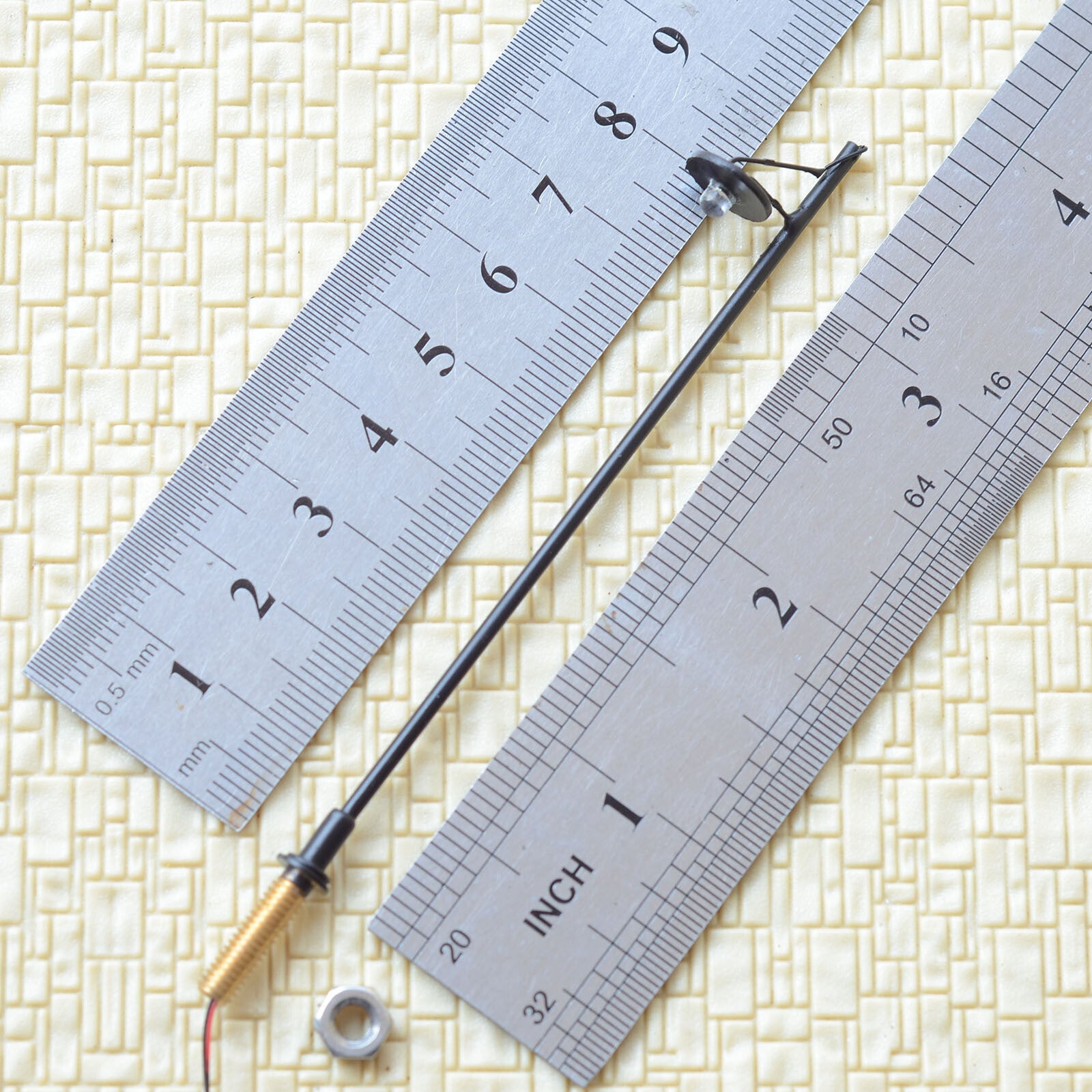 10 x HO / OO scale model railroad street light LED lamppost path lamp #9cmR7BL