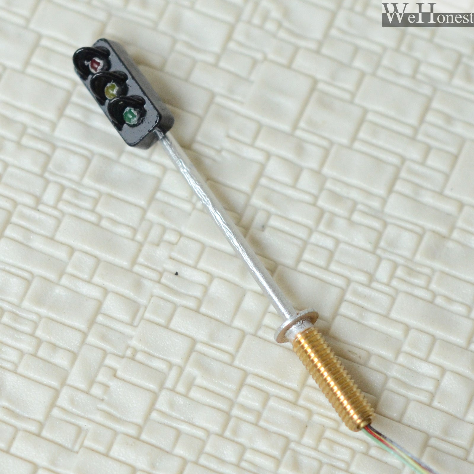 2 x traffic light signal HO OO scale model railroad crossing walk led lamps #SL3