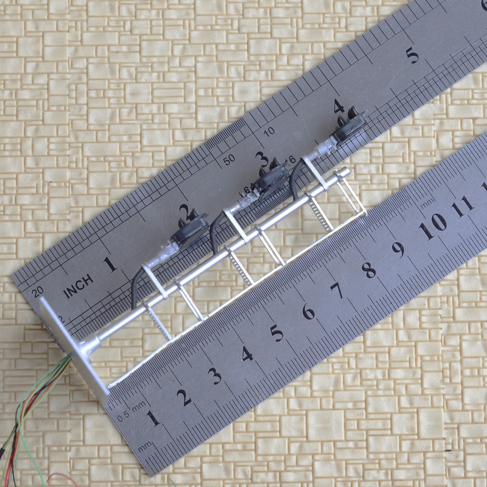 1 x HO scale model railroad tri-light type G block signal metal 3 targets #GS3