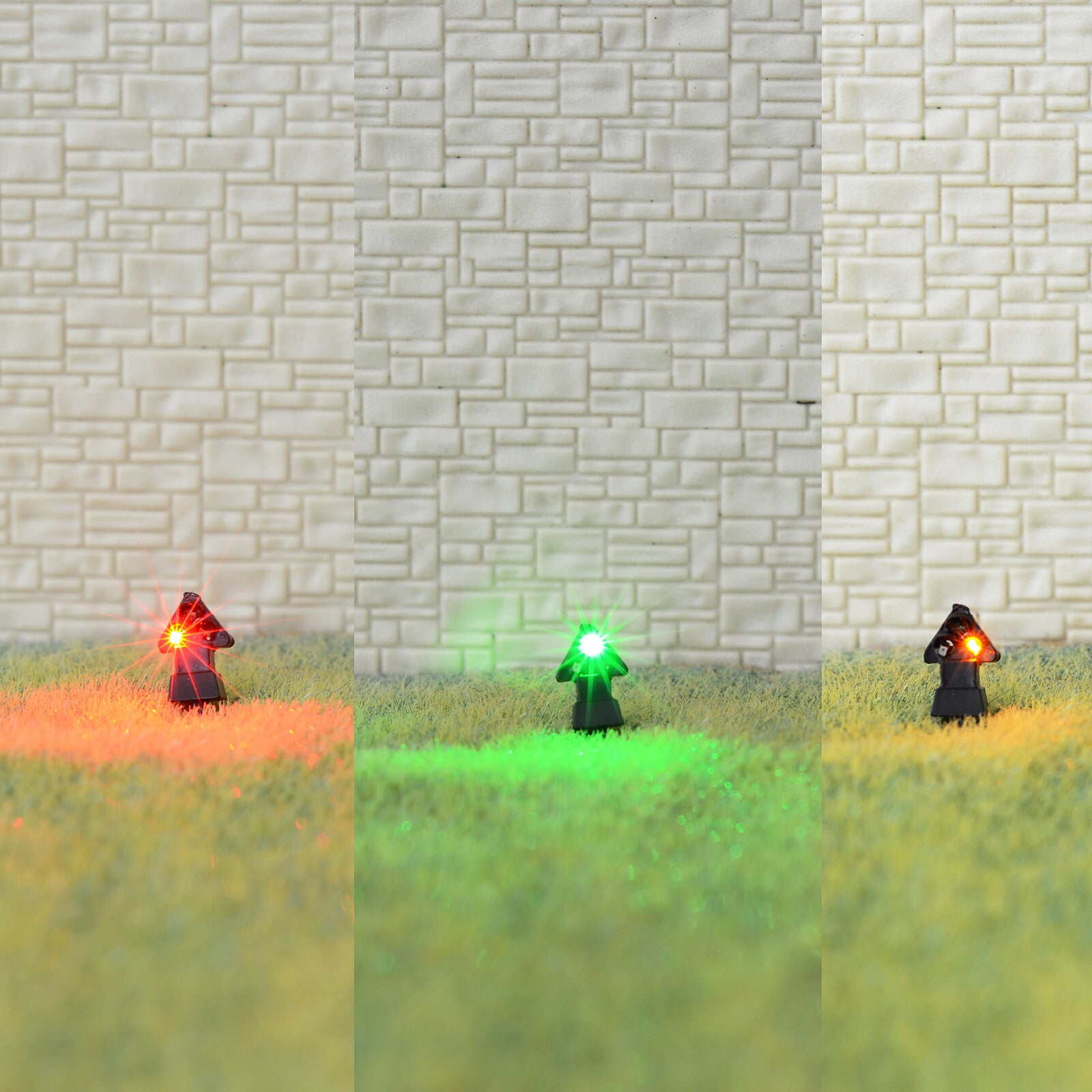 1 x N scale model train European block dwarf signal railway LED light 3 aspects