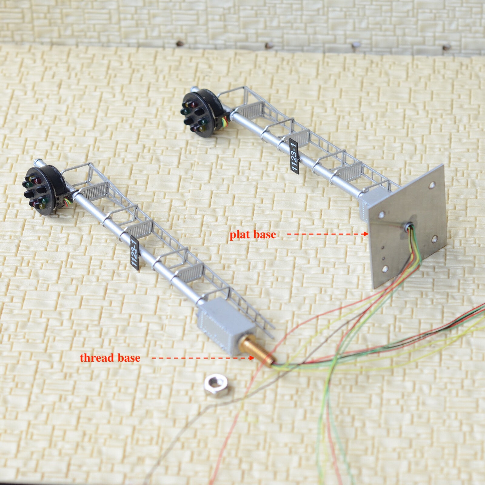 1 x HO scale model train railroad metal mainline color position light signal #PA