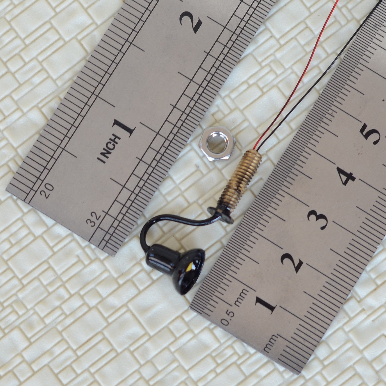 5 x O Scale Led Street wall Light Model Train Railroad path Lamp post #R56OBL