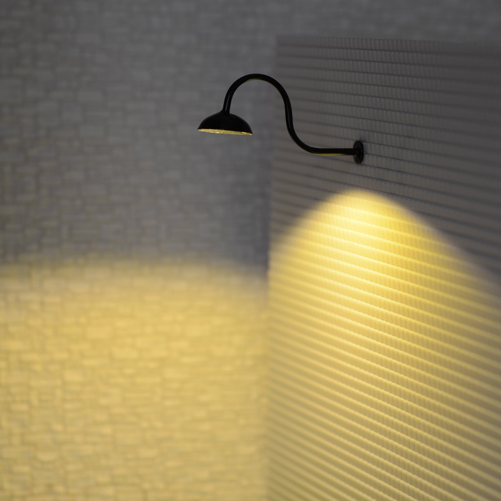 5 x O Scale LED Street bracket light Model Train wall Lamp post spotlight #R46GR