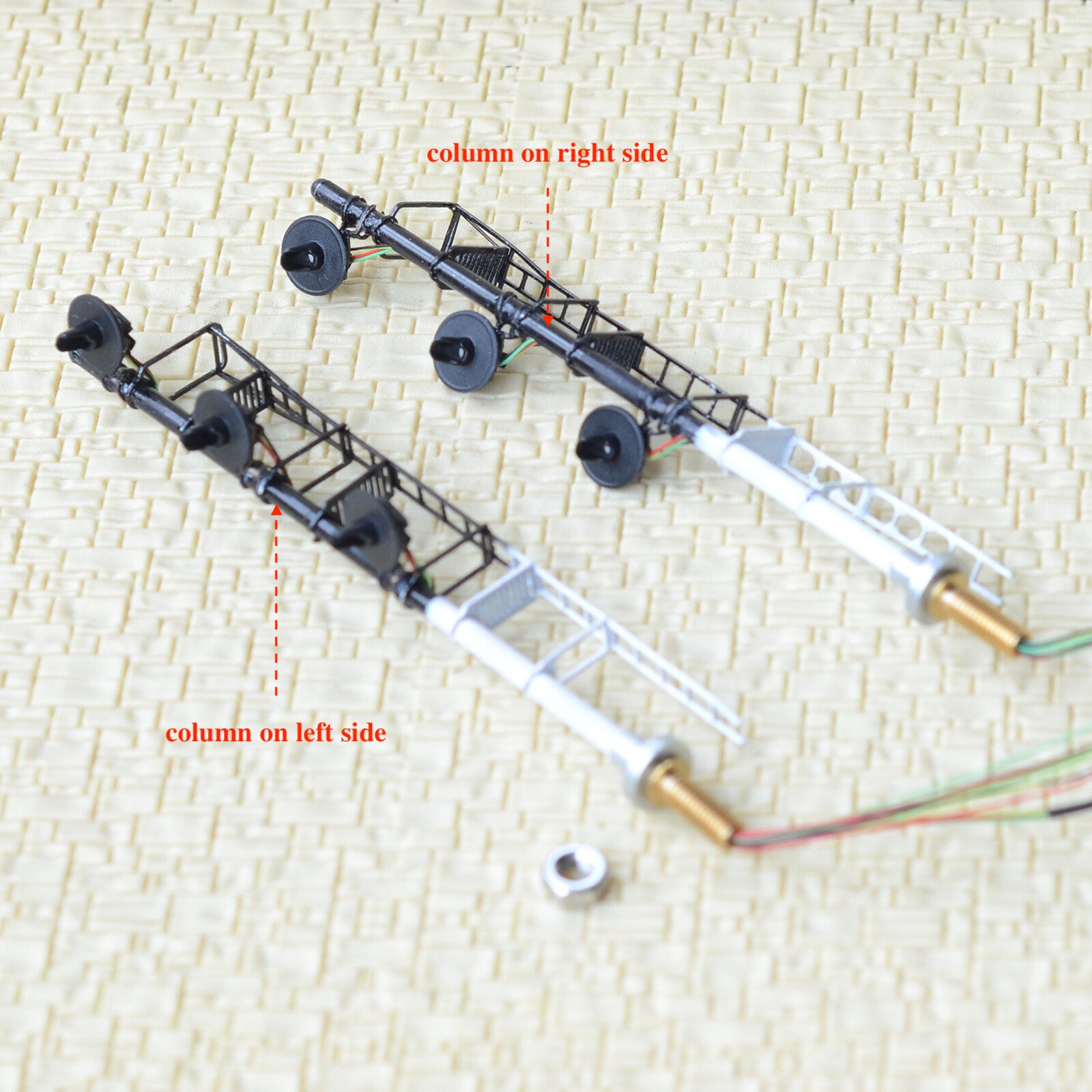 1 x HO scale model railroad 3-colors searchlight signal metal block 3 head #HB13
