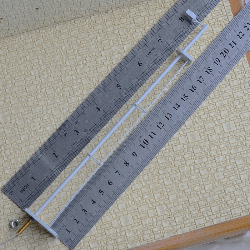 2 x O scale model railroad yard light long life LED made street lamppost R44SW