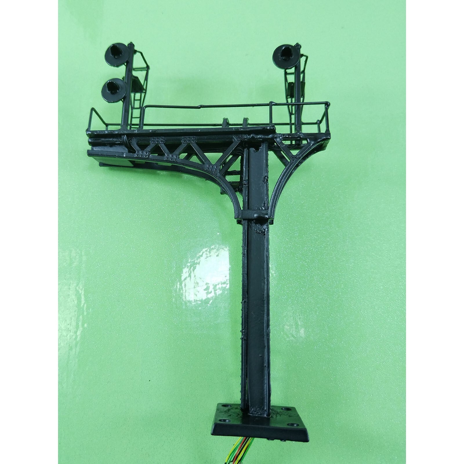 1 x HO scale block searchlight cantilever signal bridge 3-colors metal #21
