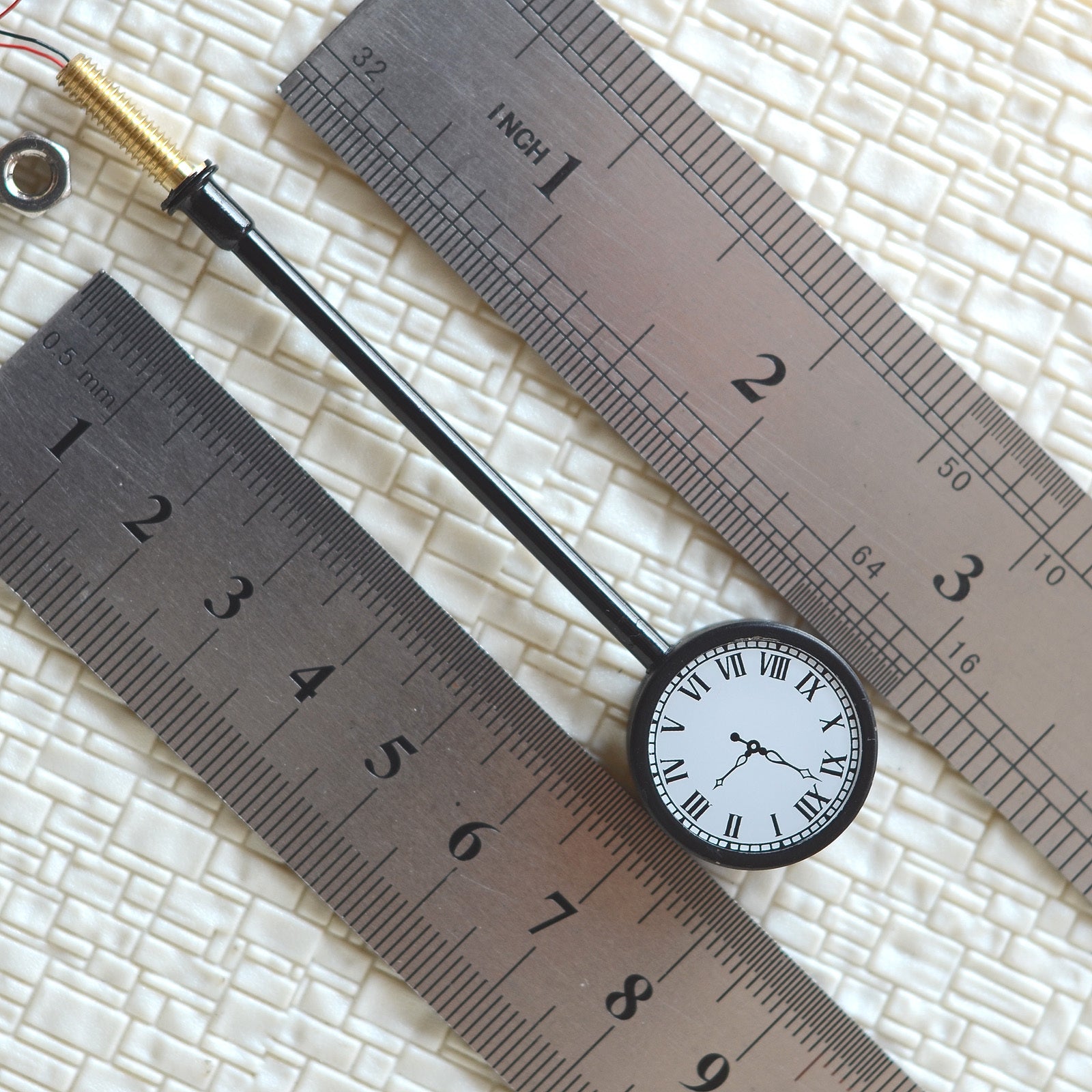 1 x O scale antique station platform clock led street light illuminated 2 sides