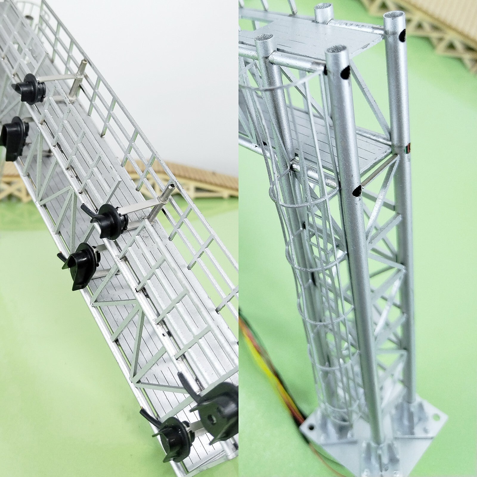 1 x HO scale model Darth Vader cantilever signal 3 tracks steel #CDSO32M13I13