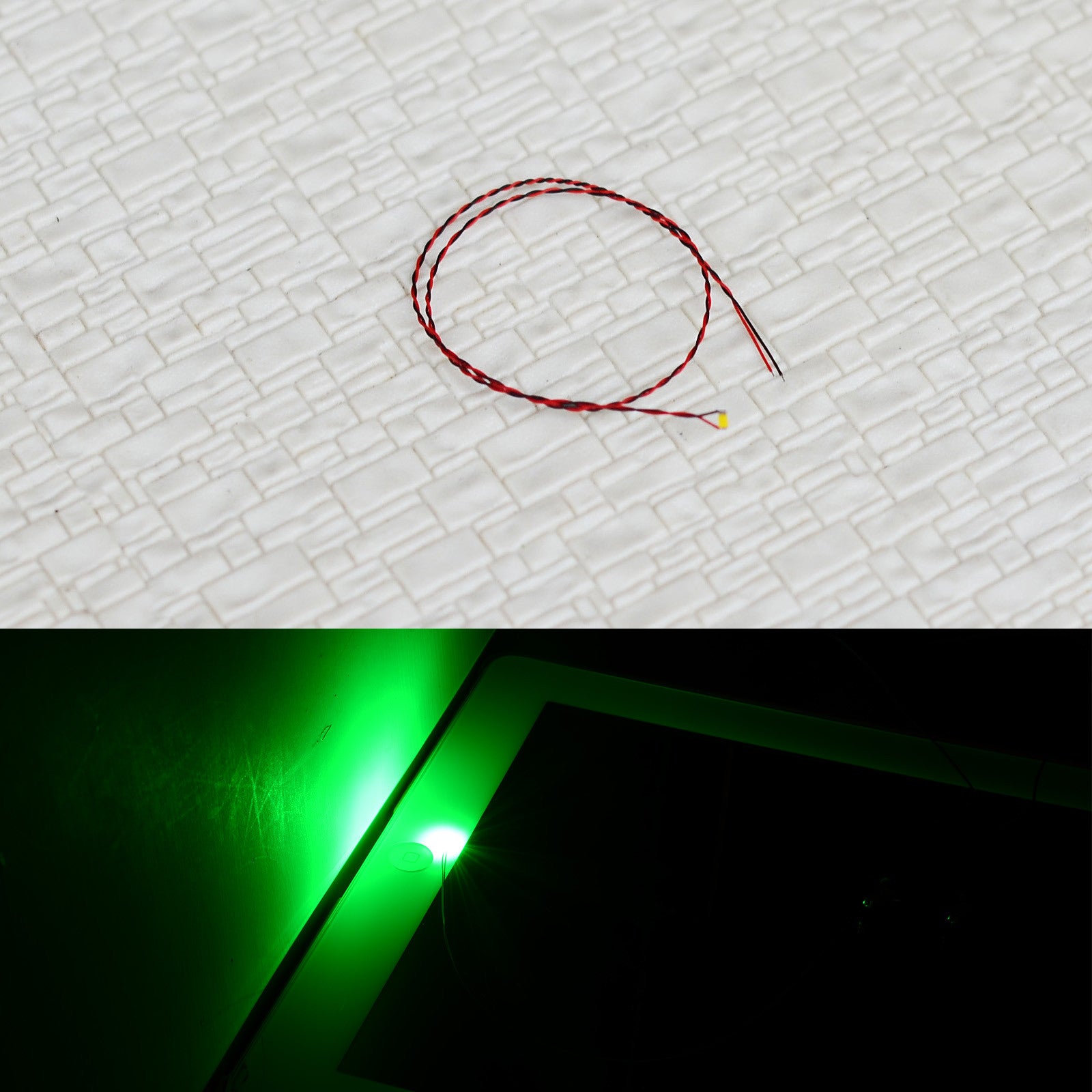10 x twisted wired green #0603 SMD LED street interior Lights Pre-soldered lamp