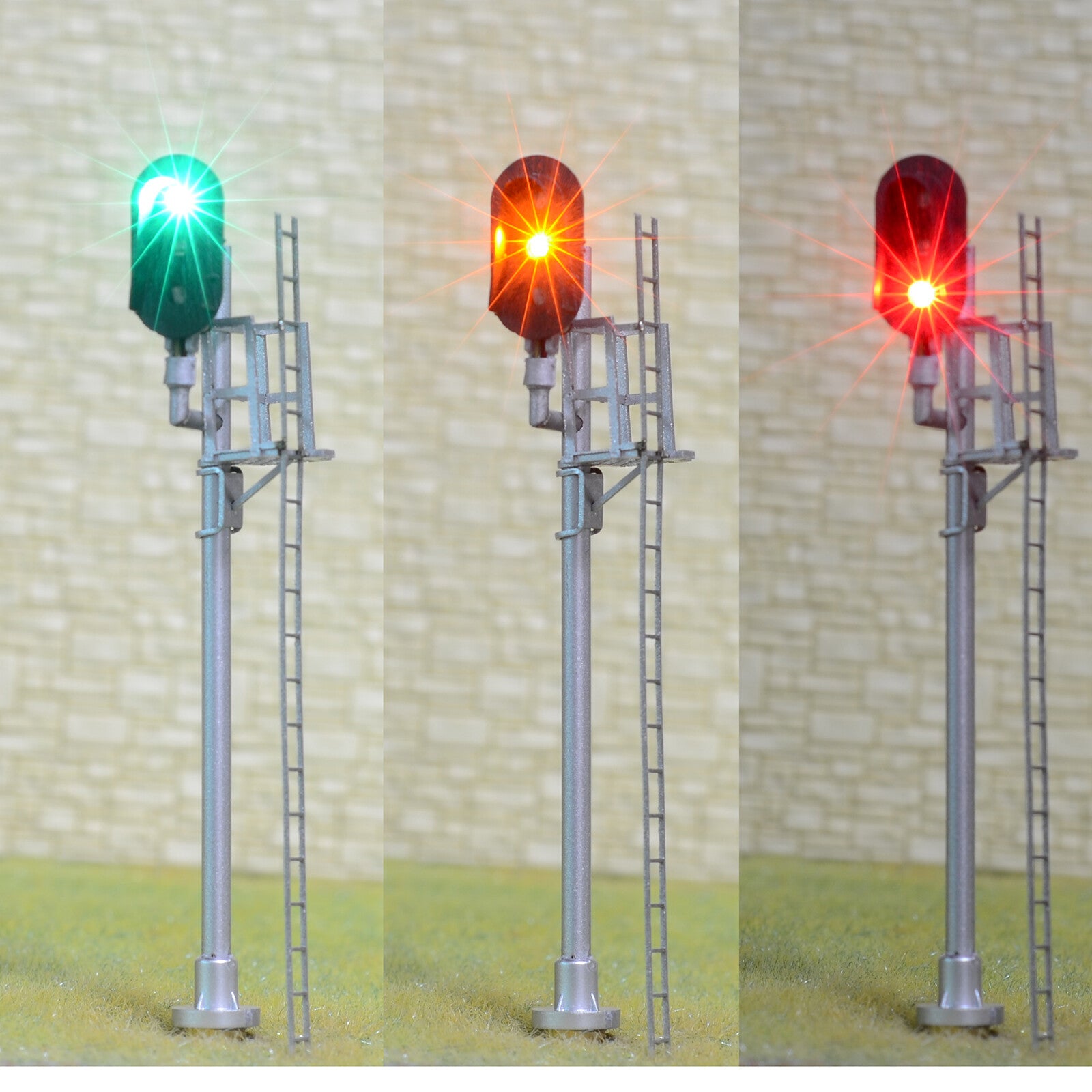 1 x HO scale 3 colors light Darth Vader style block signal distance signal #F1t