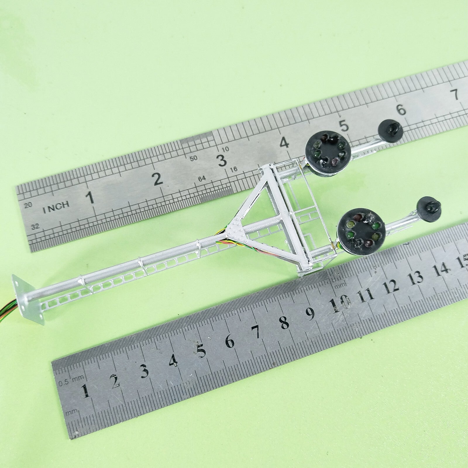 1 x HO scale model railroad tower CPL signal B&O goalpost position #LU1RU1NB