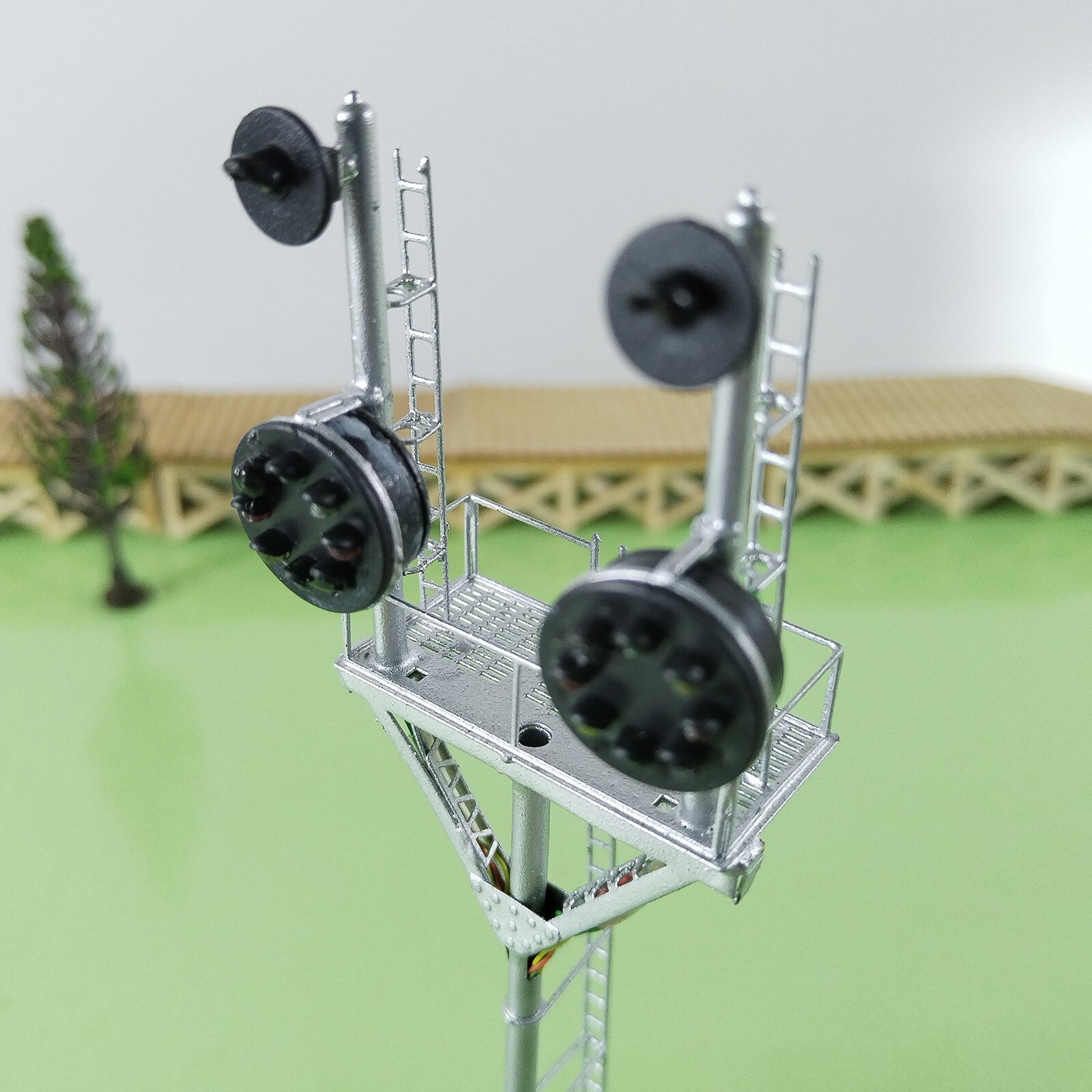 1 x HO scale model railroad tower CPL signal B&O goalpost position #LU1RU1NB