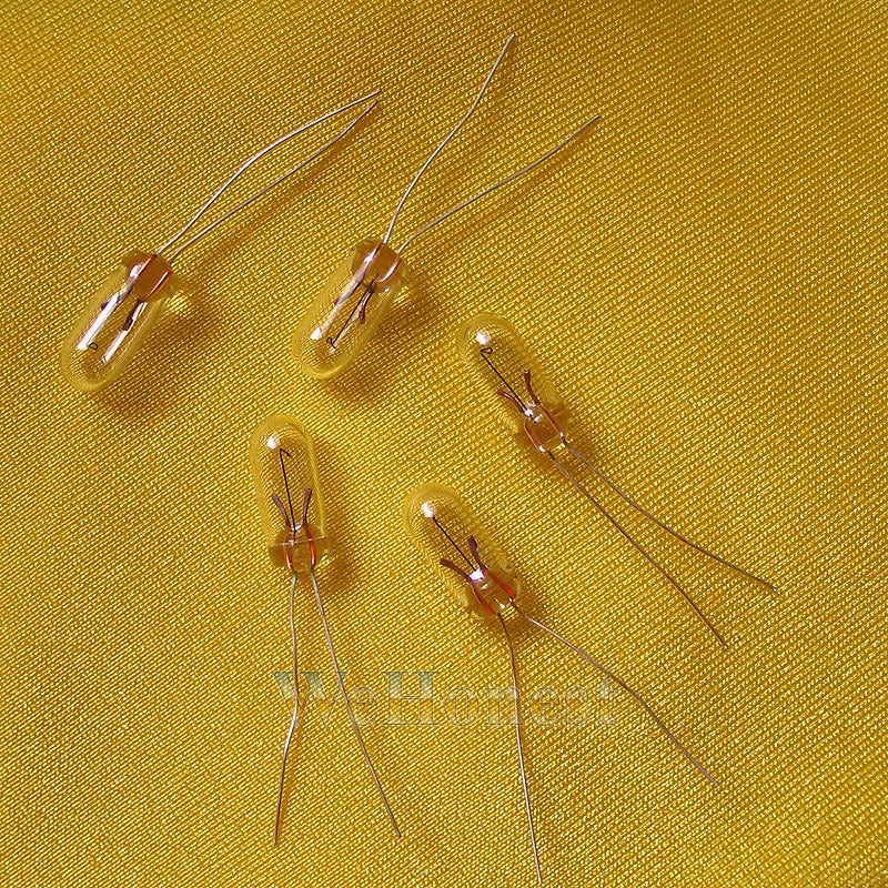100 pcs Dia. 4.7mm Clear 12V Grain of Wheat bulbs