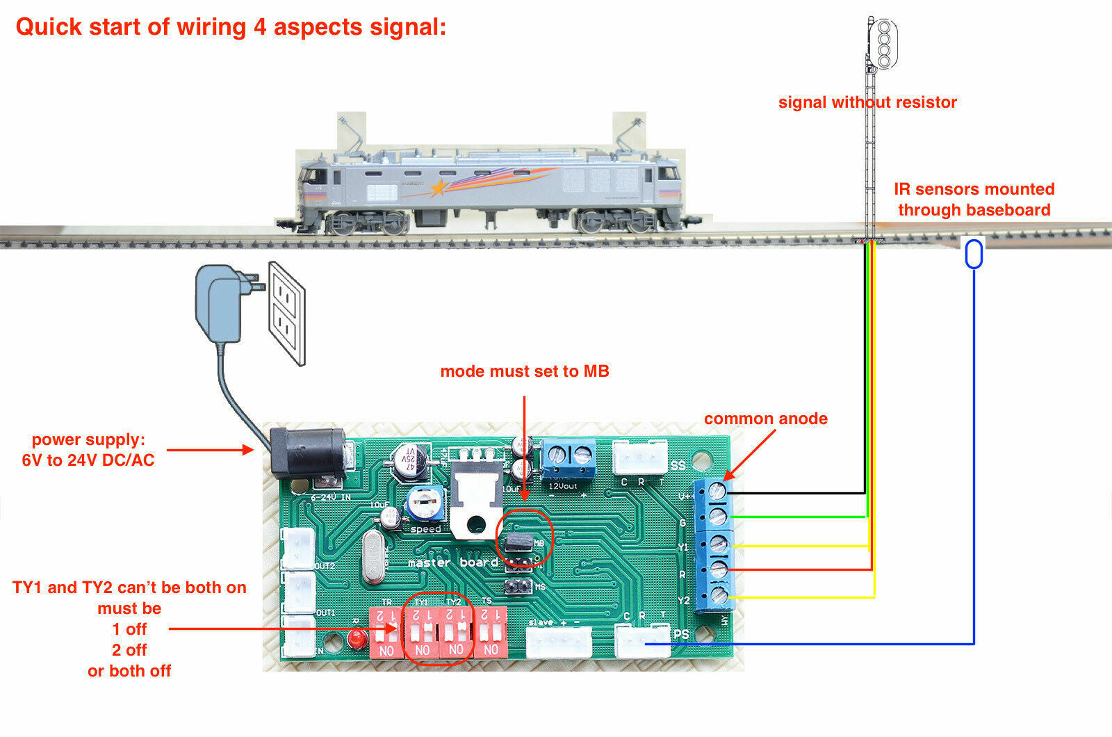 1 x model train detector automatic signal controller crossing system trigger etc
