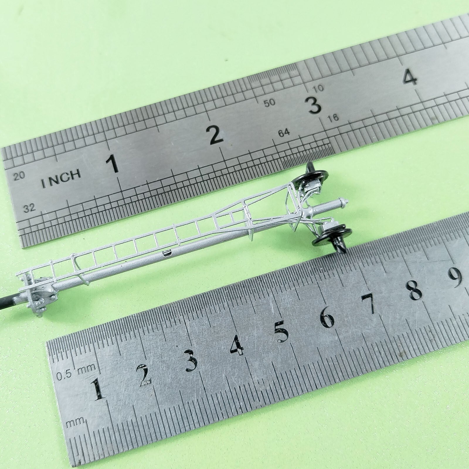 1 x HO scale model railroad 3-colors searchlight signal metal 2 head opposite