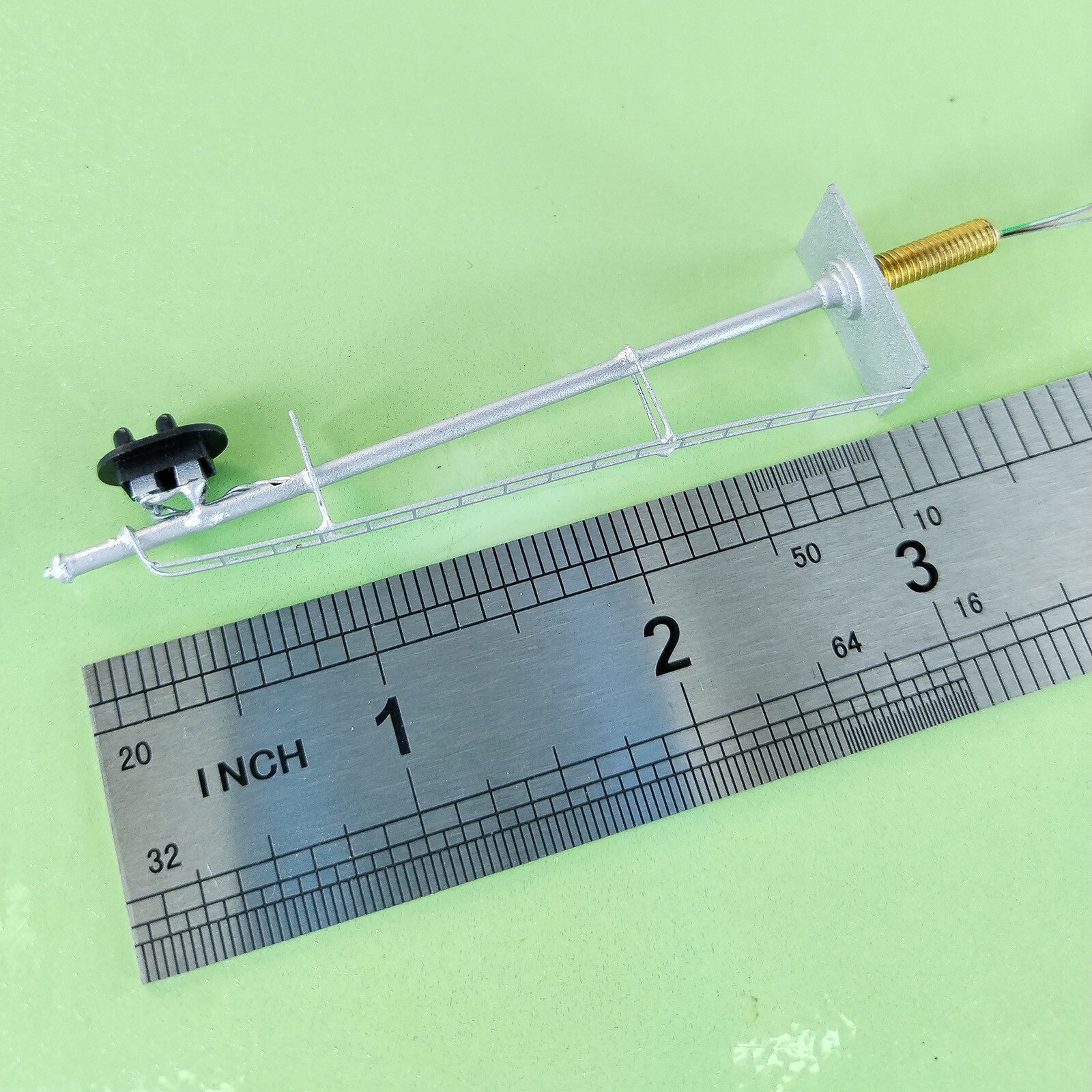 1 x HO scale model railroad 2 aspects block signal LED green/red silver #K02Sr