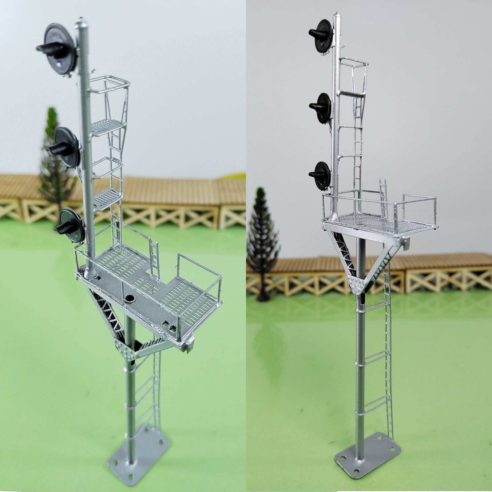 1 x HO scale model tower searchlight signal goalpost bracket 3 faceplate #C3L