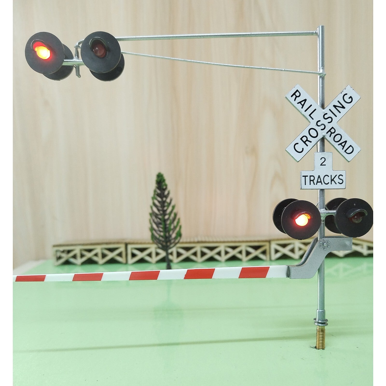 1 x O scale model railroad cantilever grade crossing signal arm gate #48C06DG