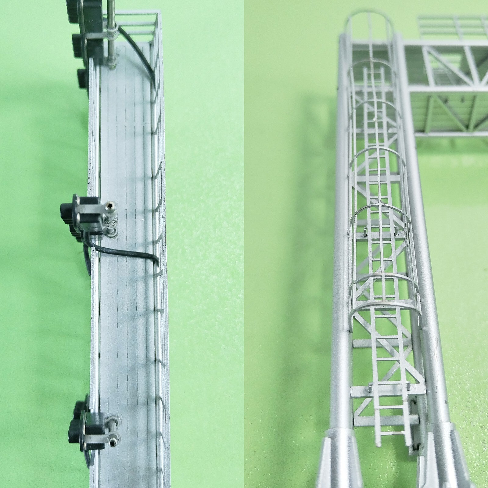 1 x HO scale model 3 colors block cantilever signal 3 tracks 8 heads steel #CS8B