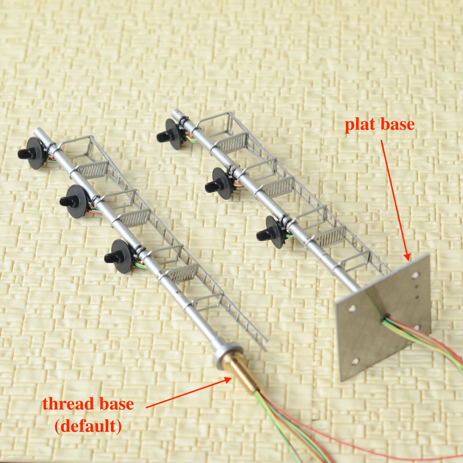 1 x HO scale model railroad 3-colors searchlight signal metal block 3 heads #S13