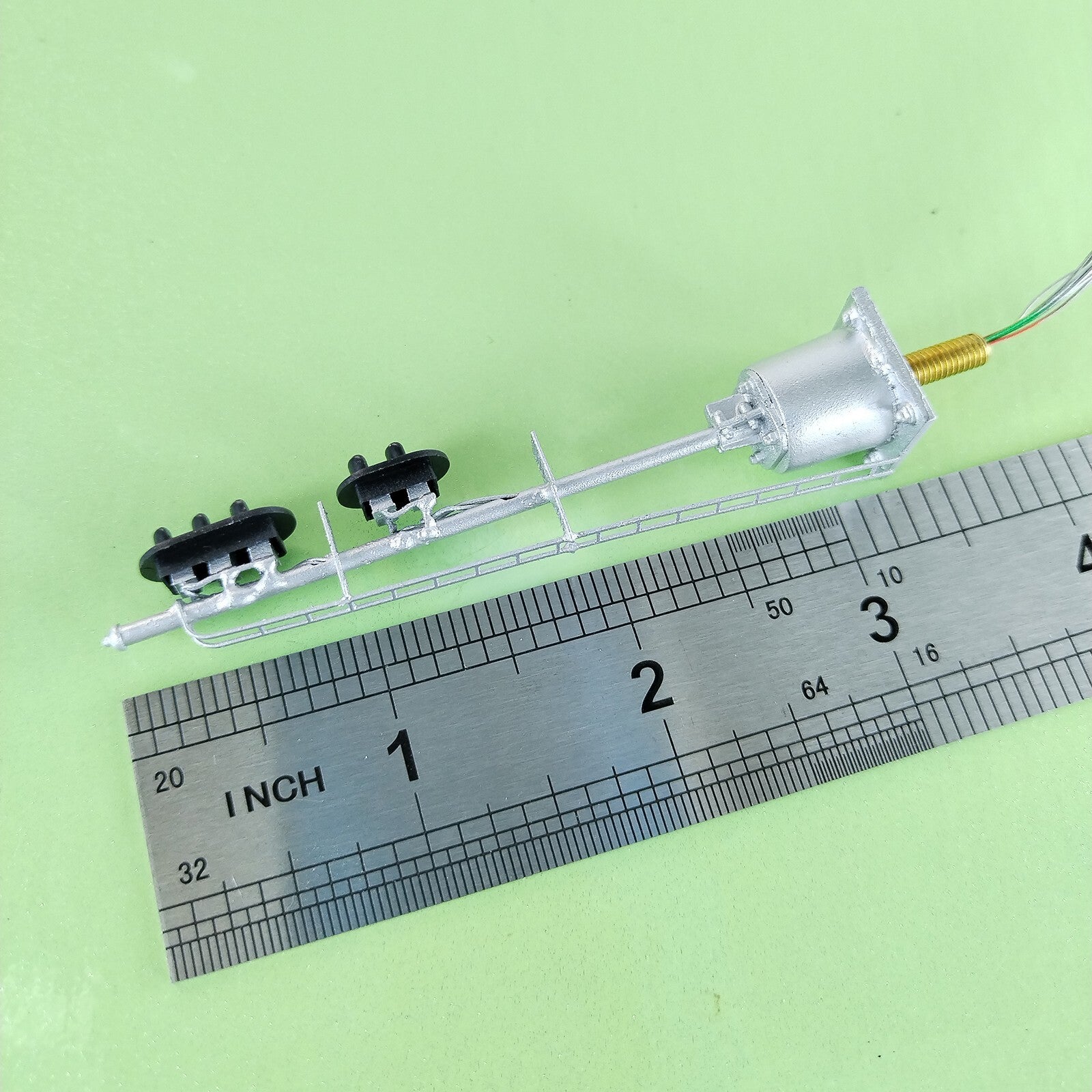 1 x HO scale model railroad 2 heads 2 + 3 aspects block signal LED made #K32Sp