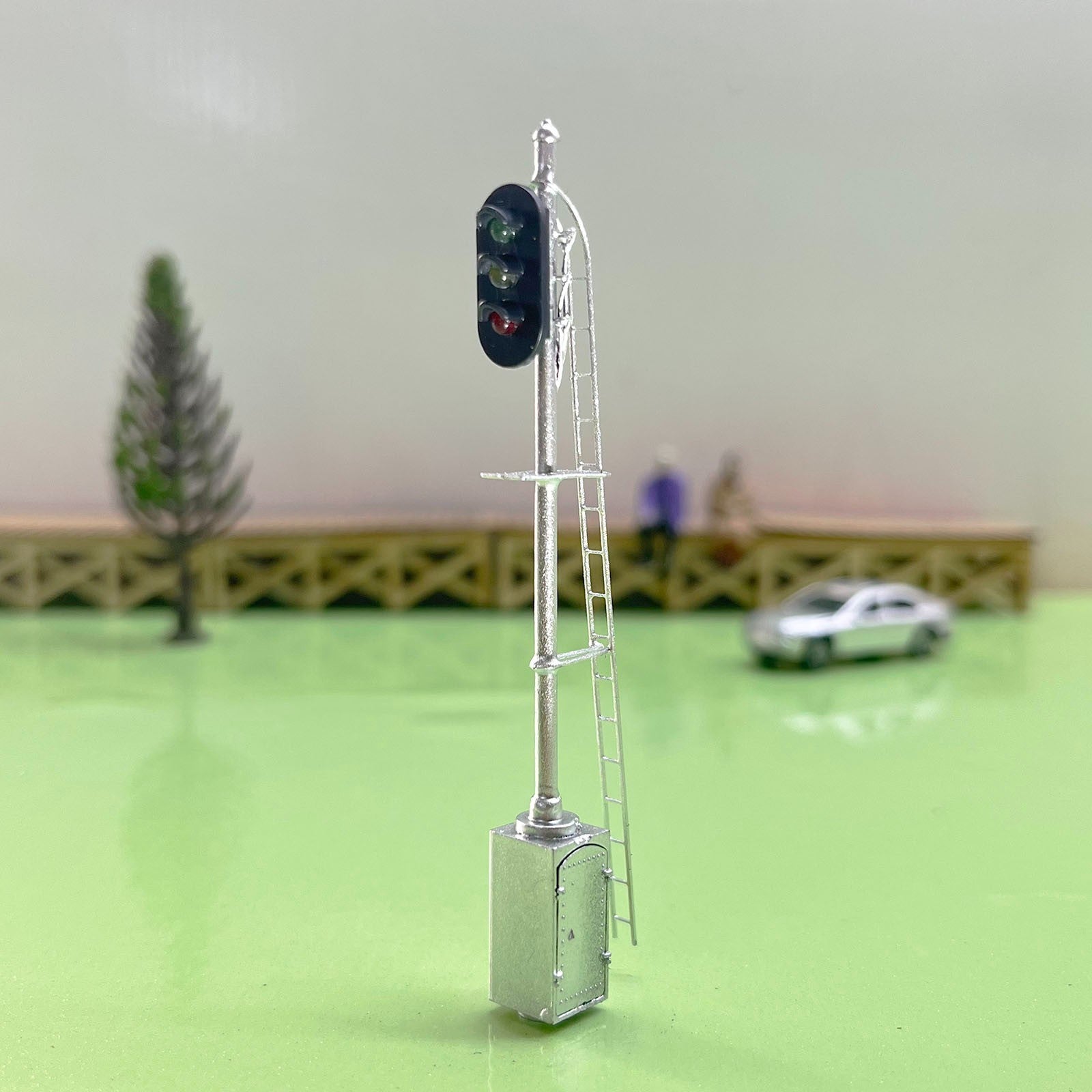 1 x HO scale model railroad 3 aspects block signal LED 3 colors light #KC06