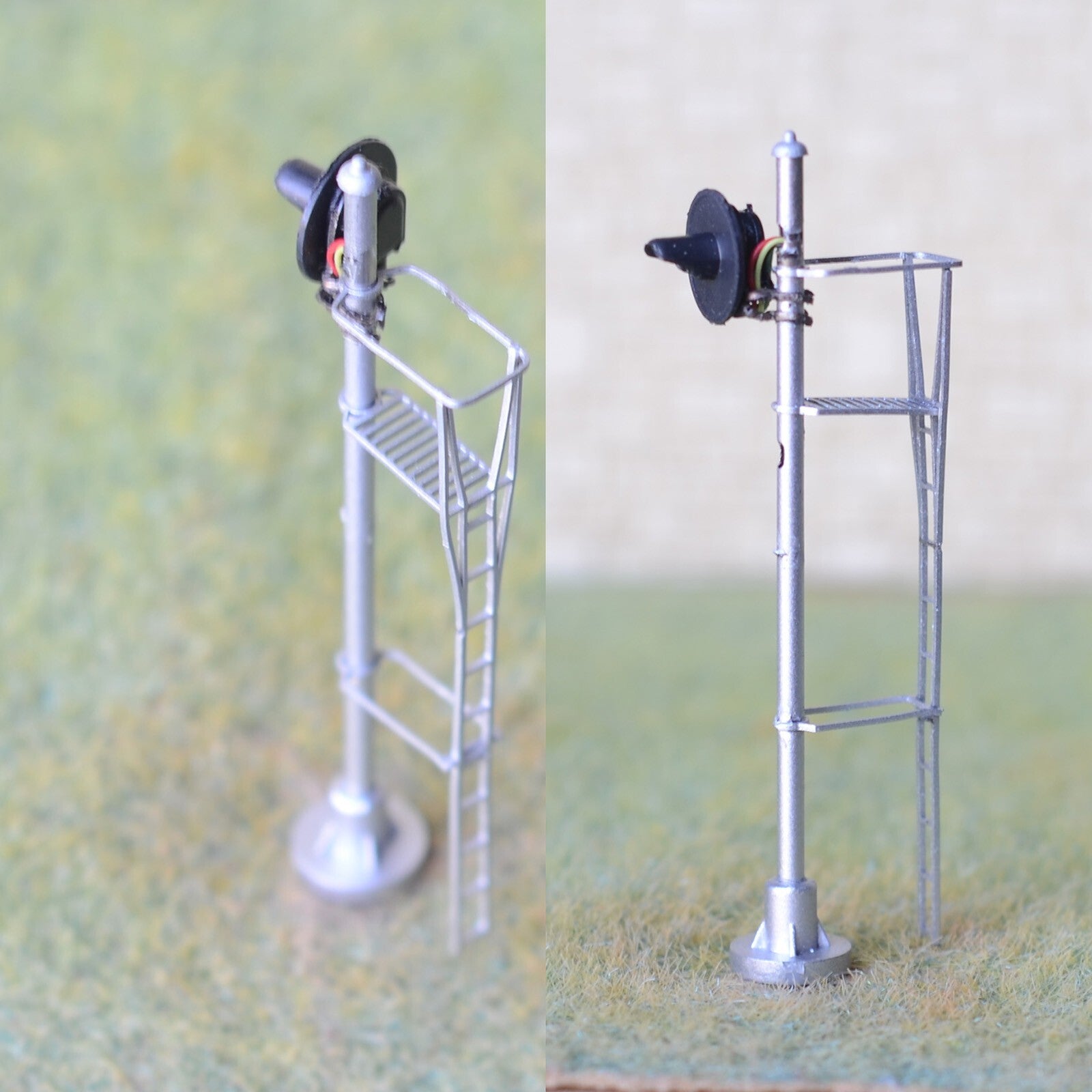 1 x HO scale model railroad 3-colors searchlight signal LED metal 1 head #M00