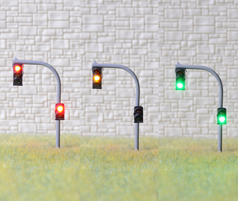 2 x traffic lights N crossing walk model LED pedestrian street signals #BB3C2NR