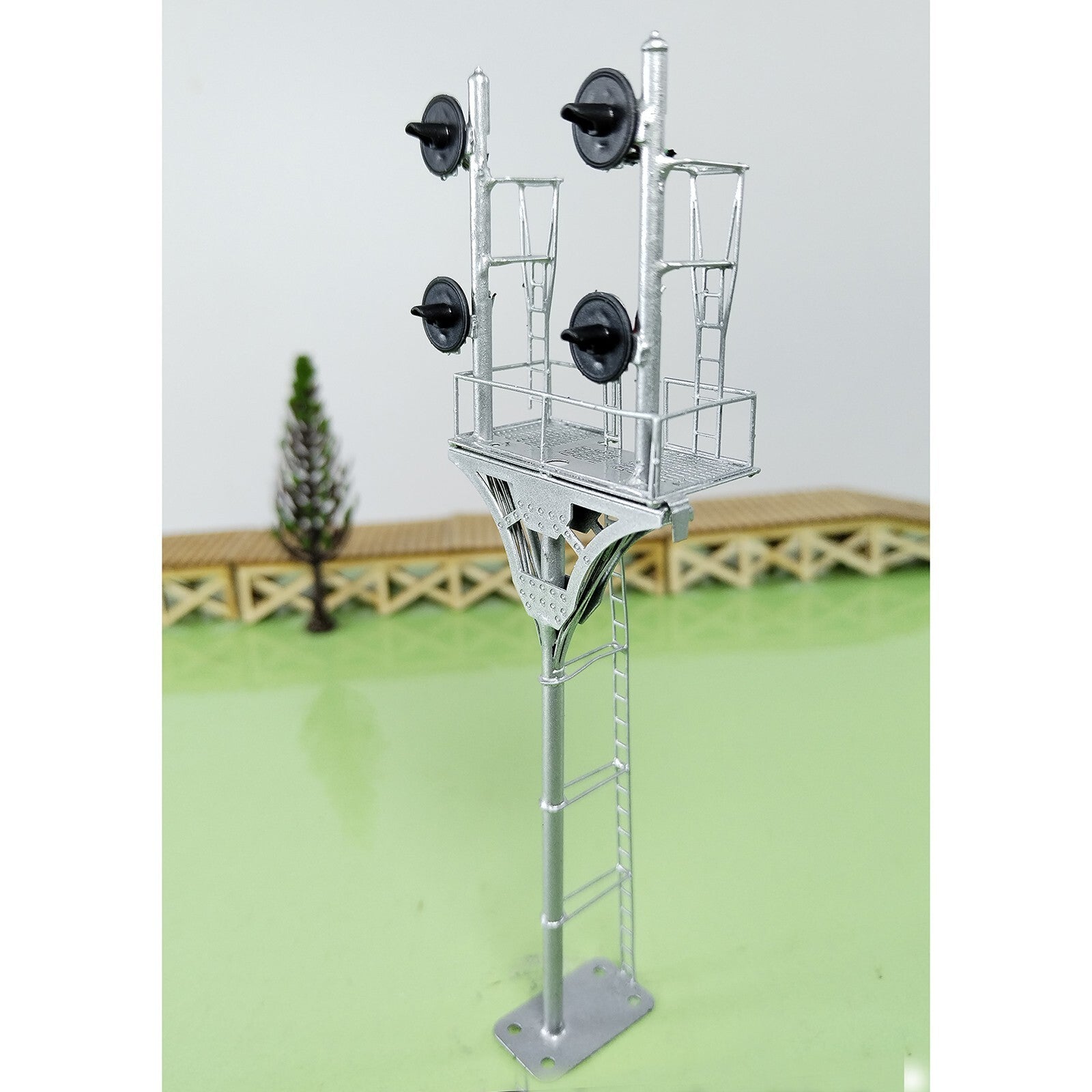 1 x HO scale model tower searchlight signal goalpost bracket 4 faceplate #C4