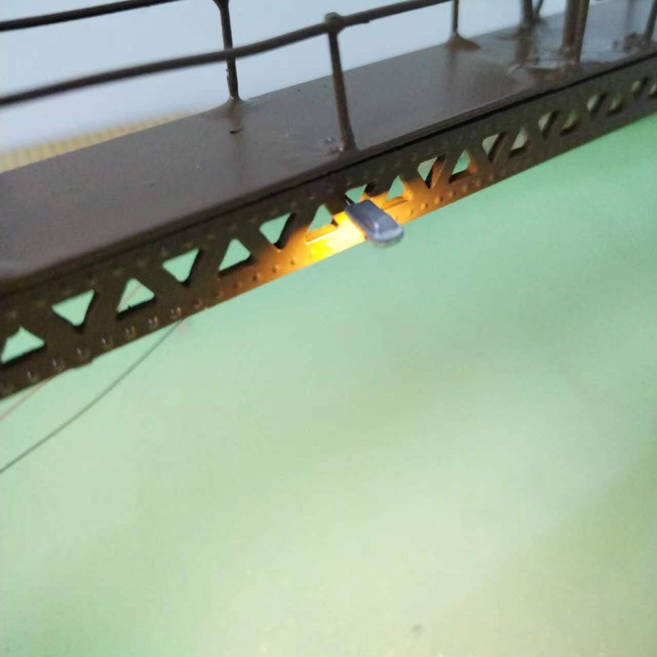 5 x OO / HO modern street bracket light model wall lamp posts LED building #W000