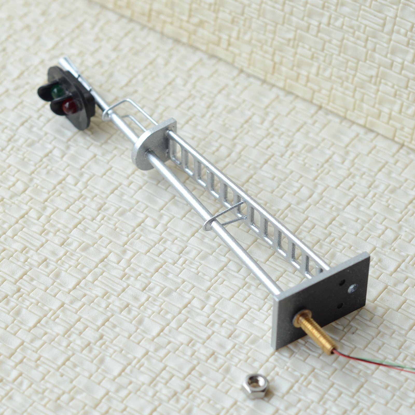 1 x O Scale Model Train block signals 2 aspect Railroad LED Light Silver #48S2MD