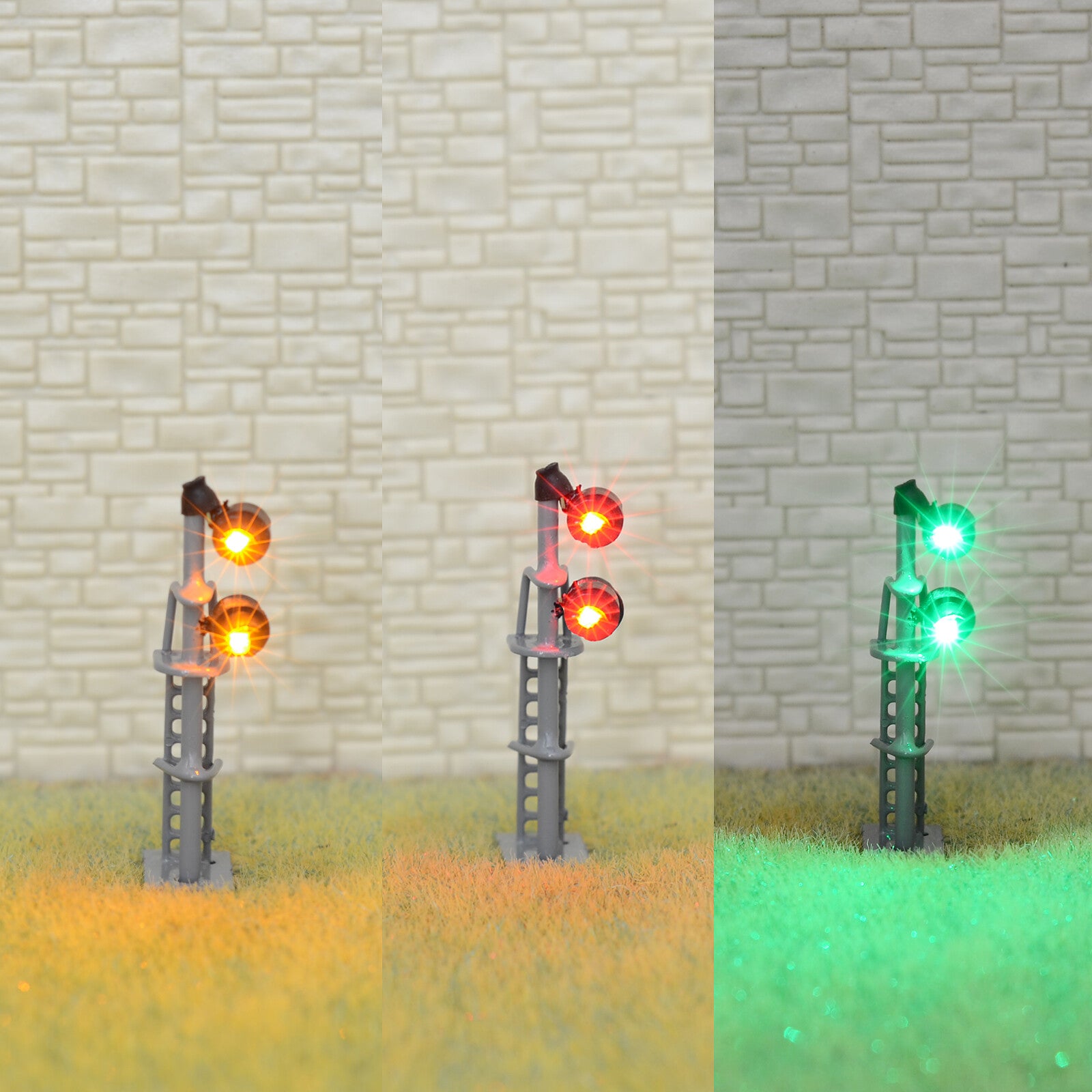 1 x N scale searchlight block signal model train 3 color SMD LEDs R/G/Y #SSNDG