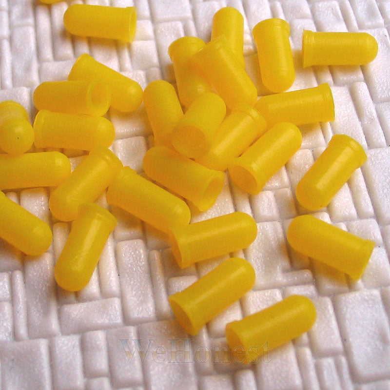 100 pcs Yellow Caps /Cover for 3mm Grain of Wheat Bulbs