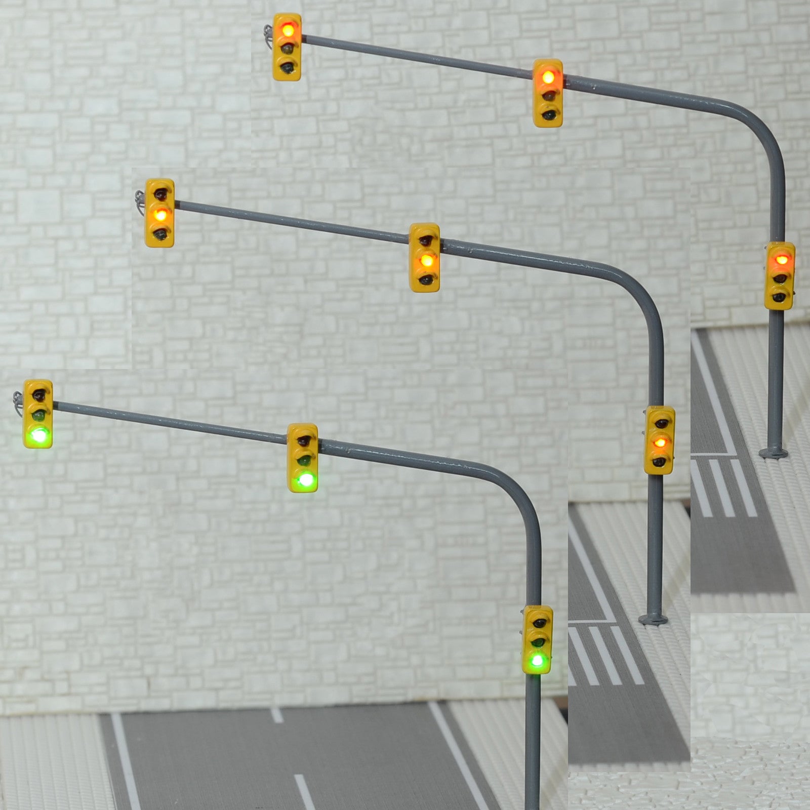 1 x HO / OO traffic light signal LED model train zebra pedestrian walkway #YB3C3