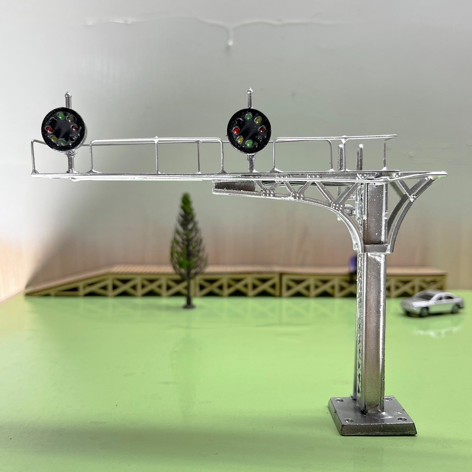 1 x HO OO cantilever CPL signal bridge B&O tricolor 2 tracks metal #CPLc11