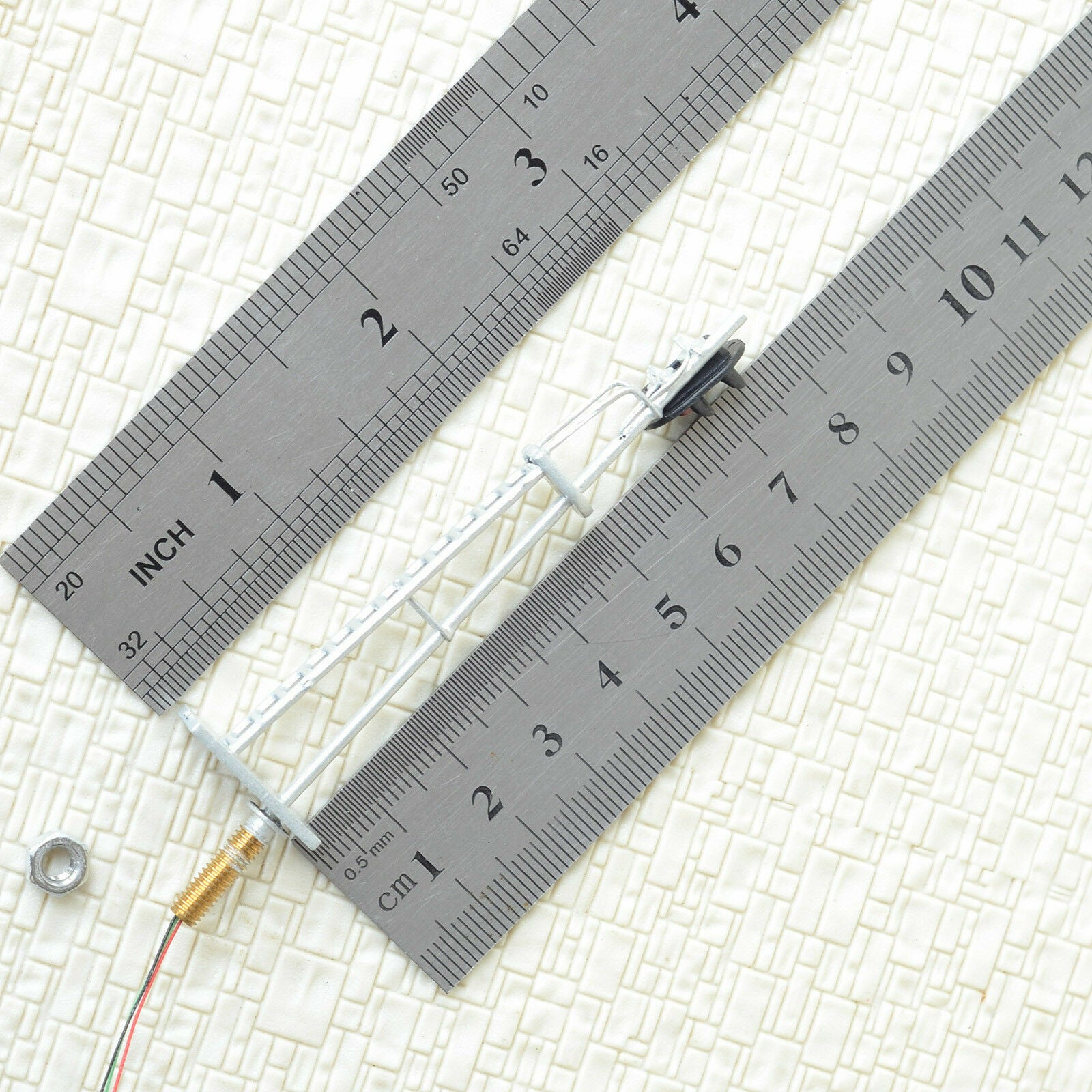 1 x HO / OO scale model railroad block signal 2 aspects LED light silver #S2LH