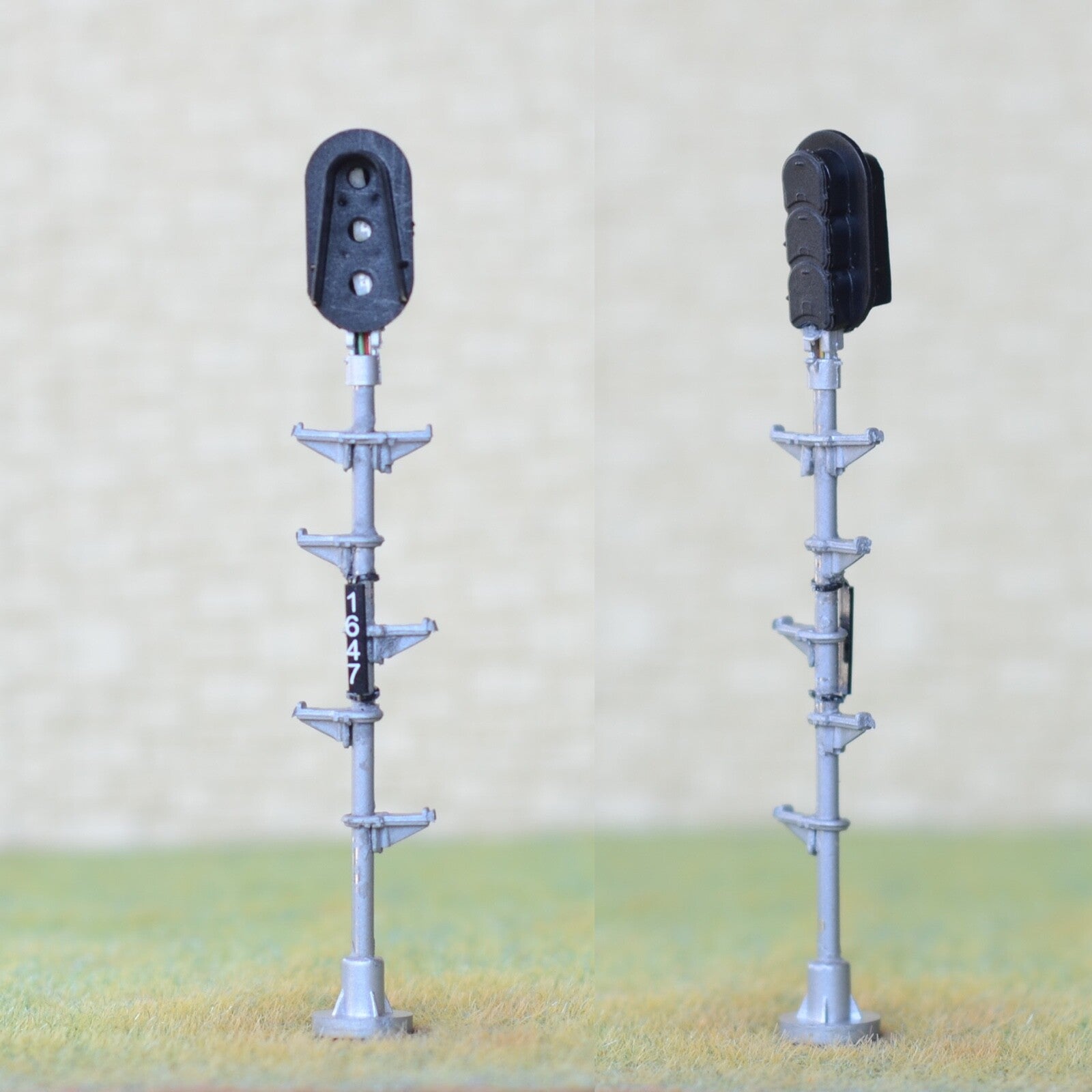 1 x HO scale 3 colors block signal with foot pedal full sunshield target #P3