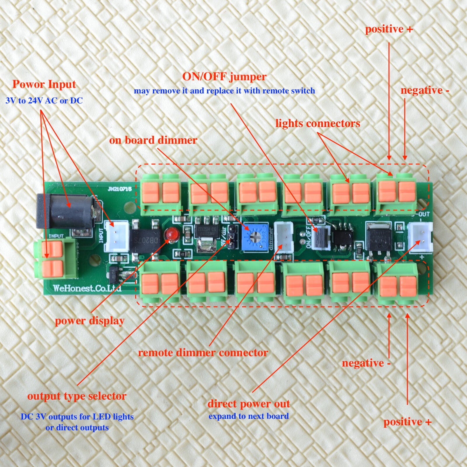 1 x screw free power distribution board distributor LED street light hub #DB2sf