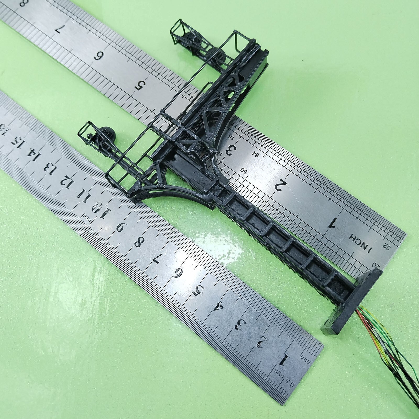 1 x HO scale block searchlight cantilever signal bridge 3-colors metal #21