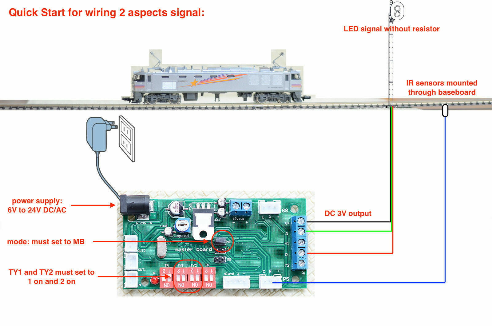 1 x model train detector automatic signal controller crossing system trigger etc