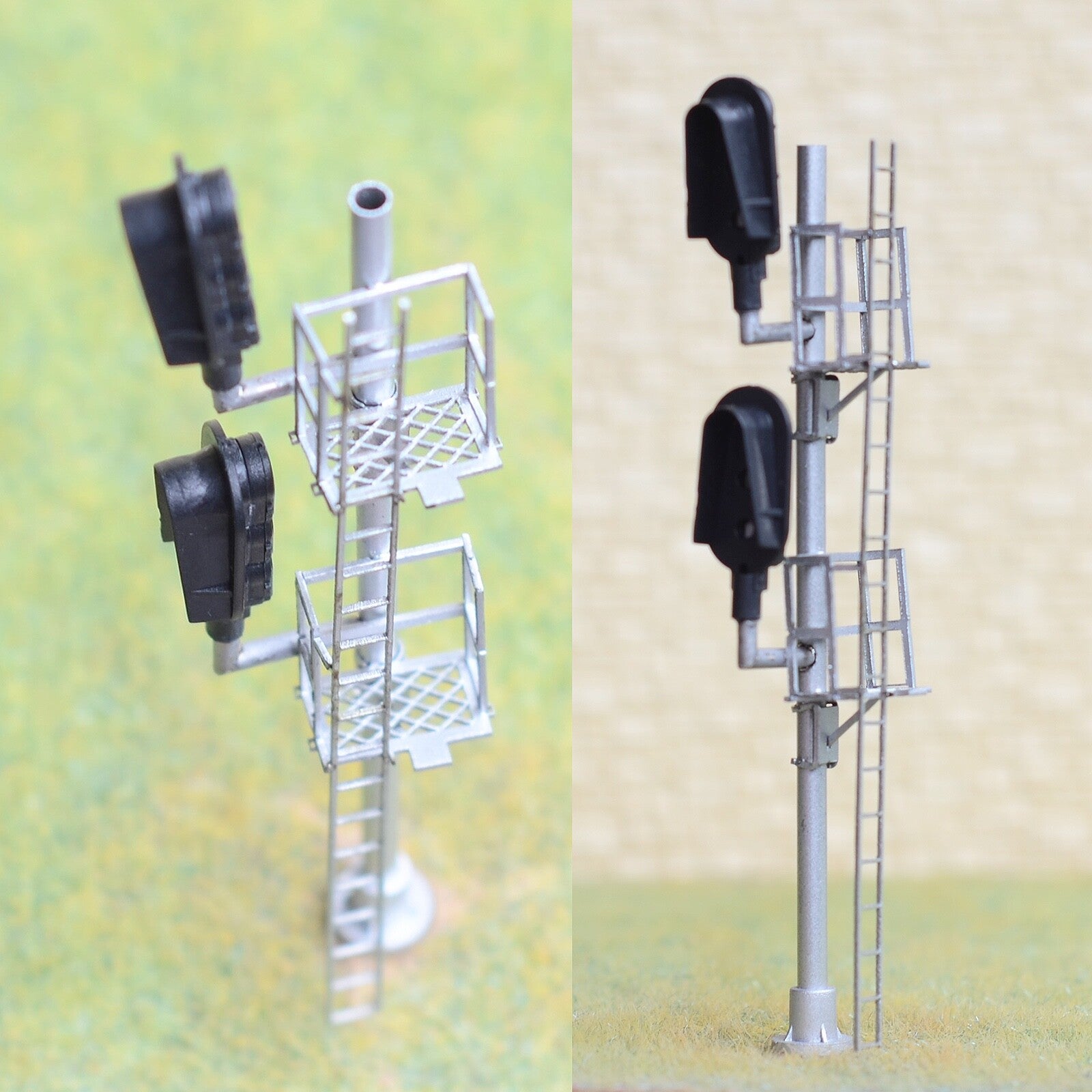 1 x HO scale 2 Head 3-color block signal Darth Vader intermediate distant #F2W