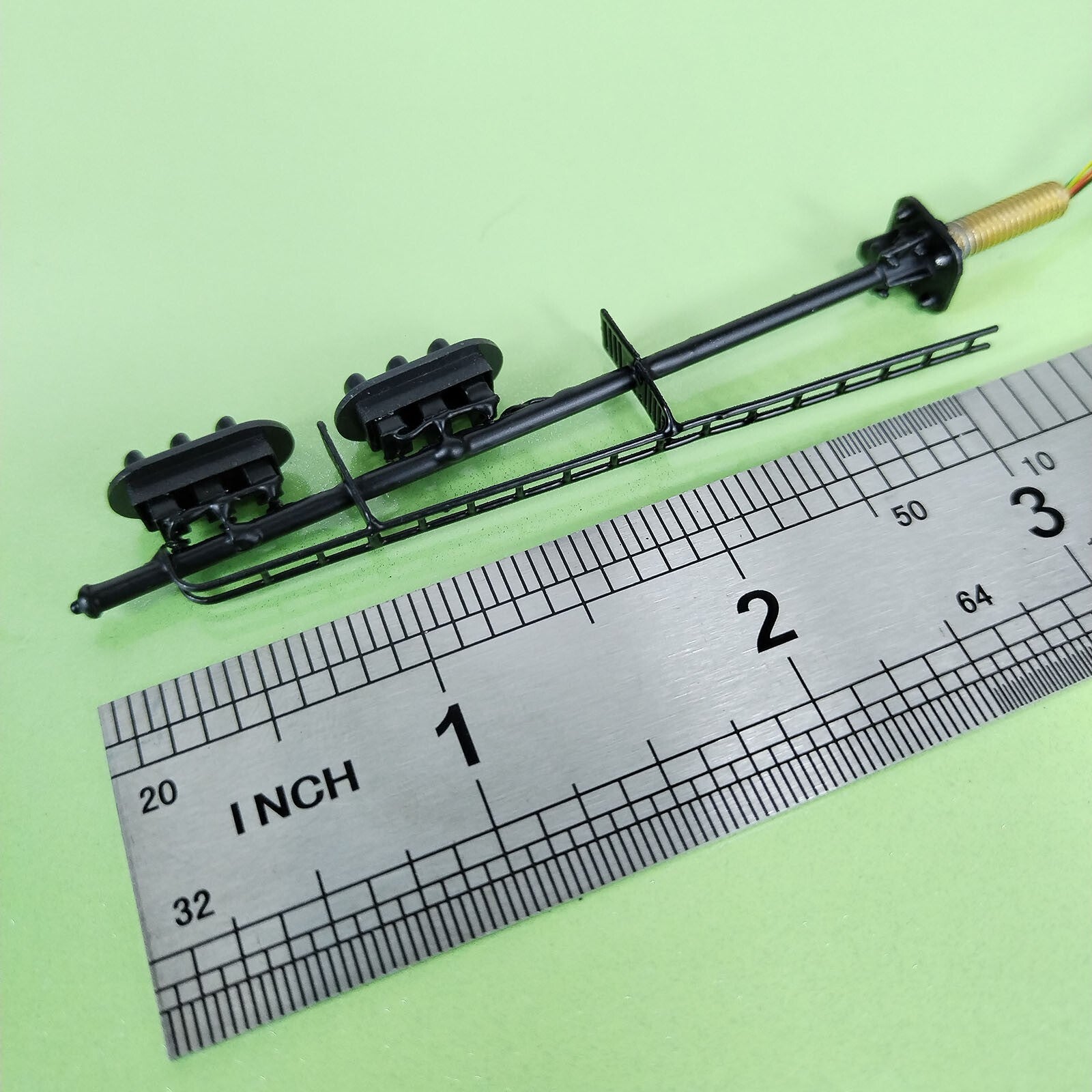 1 x HO scale model railroad 2 heads 3 + 3 aspects block signal LED made #K33SgBK