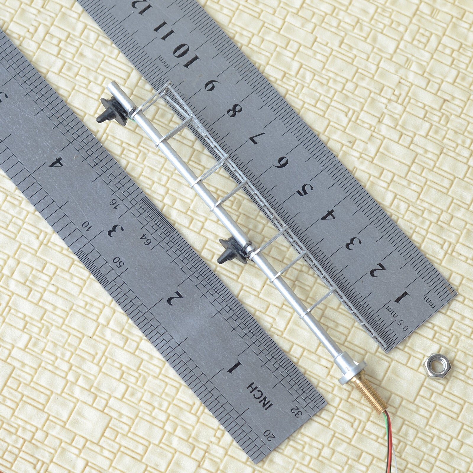 1 x HO scale model railroad 3-colors searchlight signal metal block 2 head2 #UD2