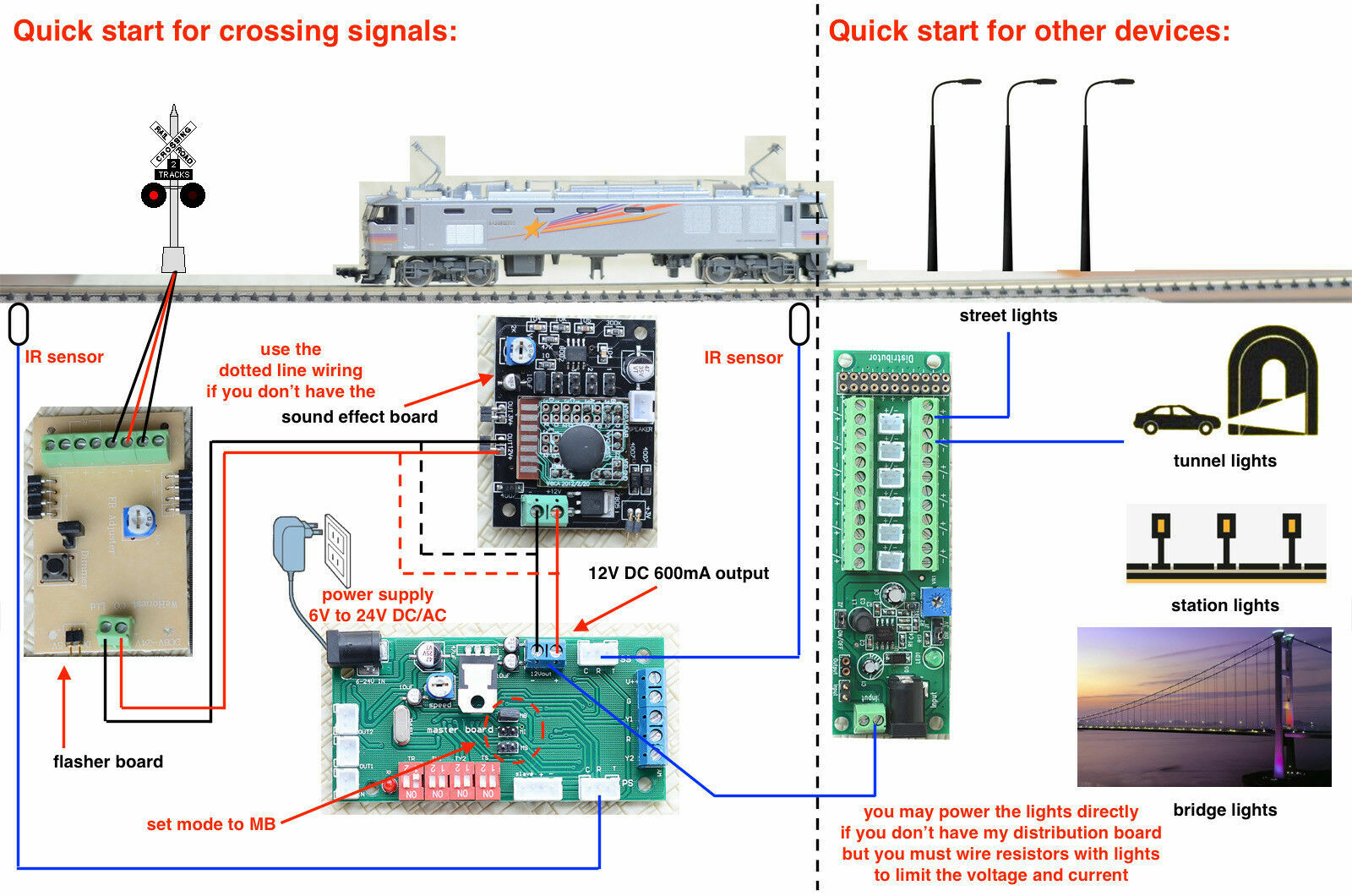 1 x model train detector automatic signal controller crossing system trigger etc