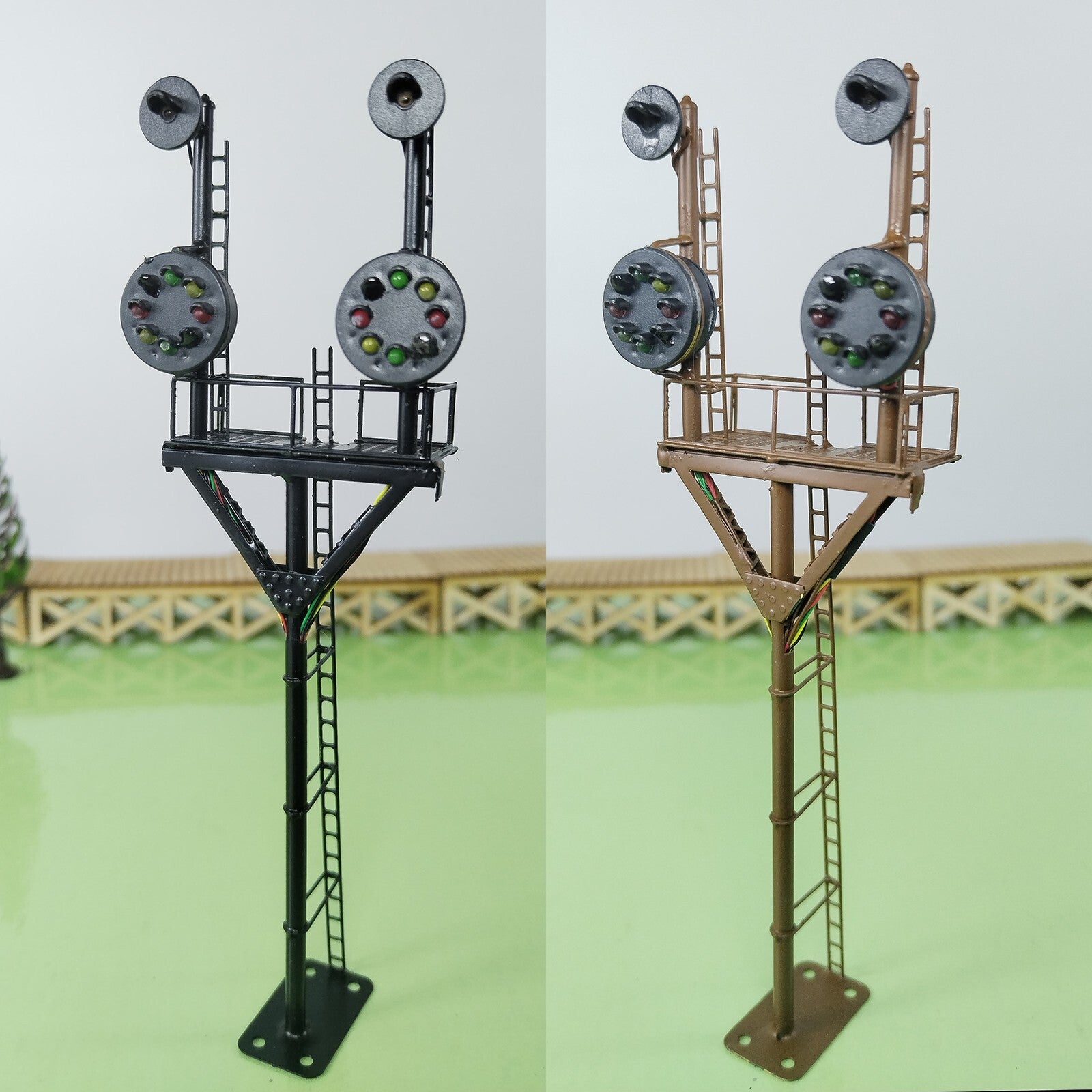 1 x HO scale model railroad tower CPL signal B&O goalpost position #LU1RU1NB