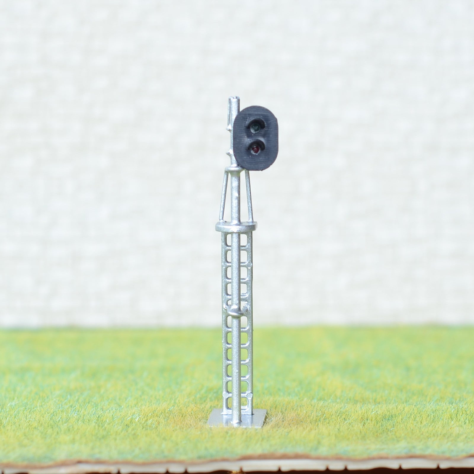 1 x HO scale model train block signal railroad LED light 2 aspect silver #87S2LS
