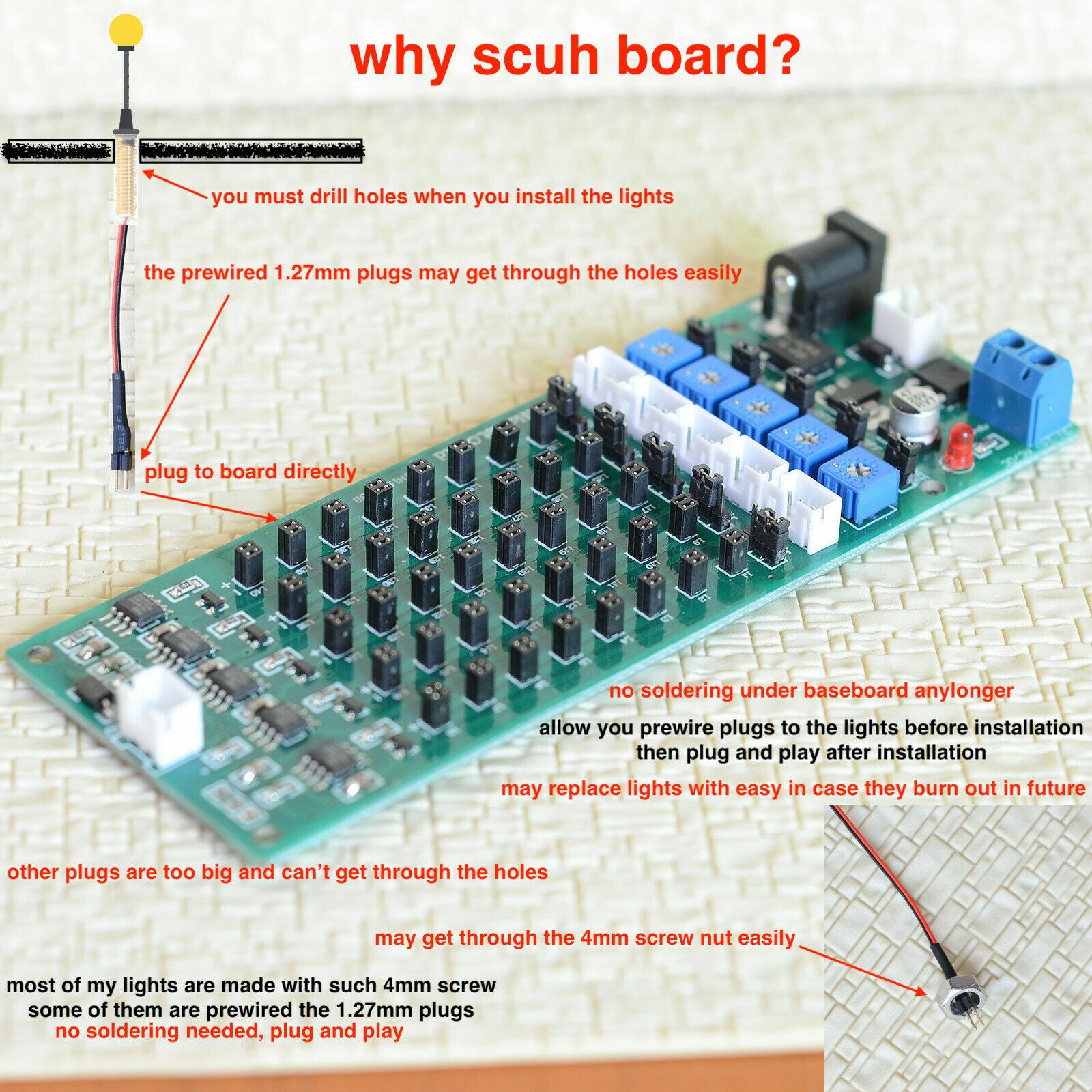 5 x O scale modern street wall lights model LED bracket lamp post (PNP) #R2wSL